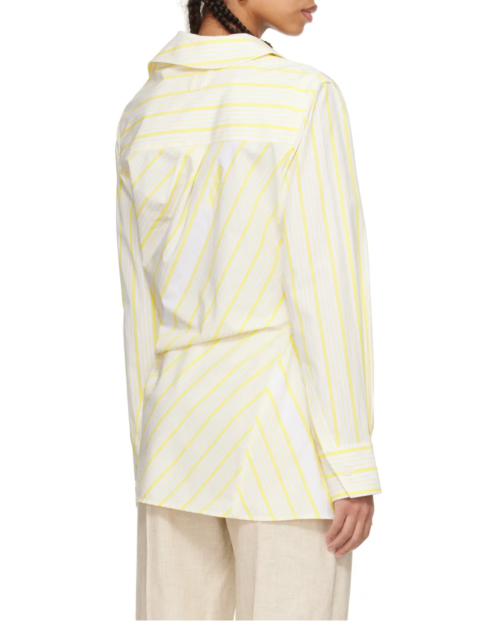La Chemise Pablo Asymmetric Striped Shirt