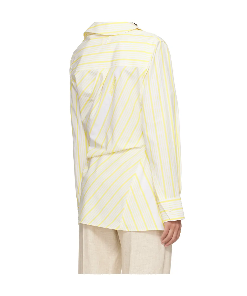 La Chemise Pablo Asymmetric Striped Shirt