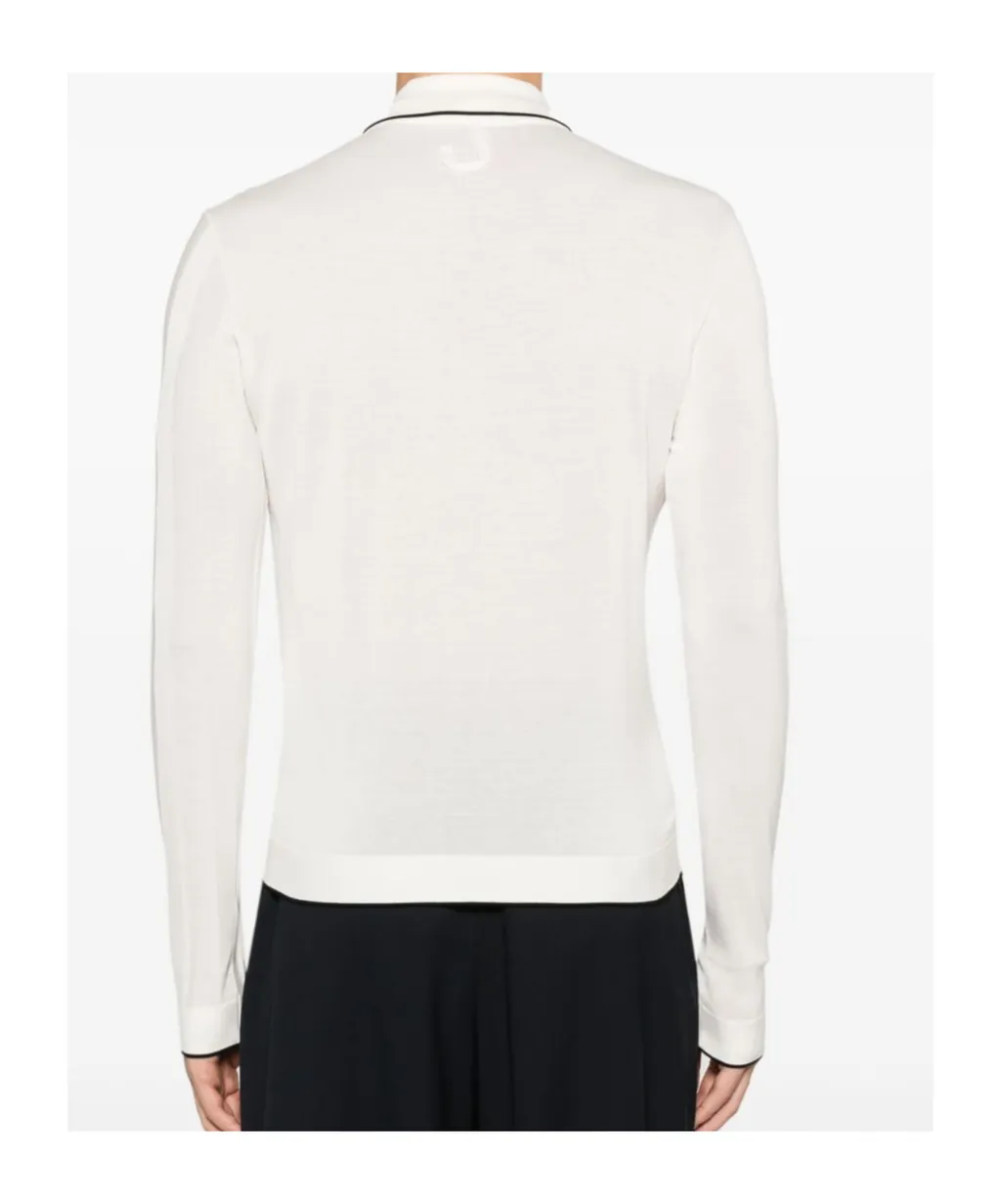 Lapel Long-Sleeved Polo Shirt