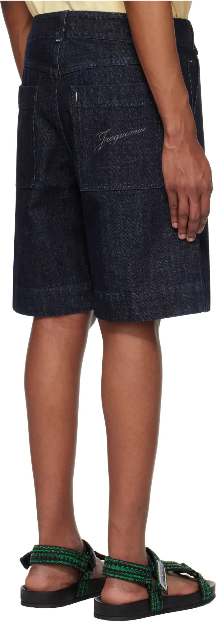 Belt-Loop Denim Shorts