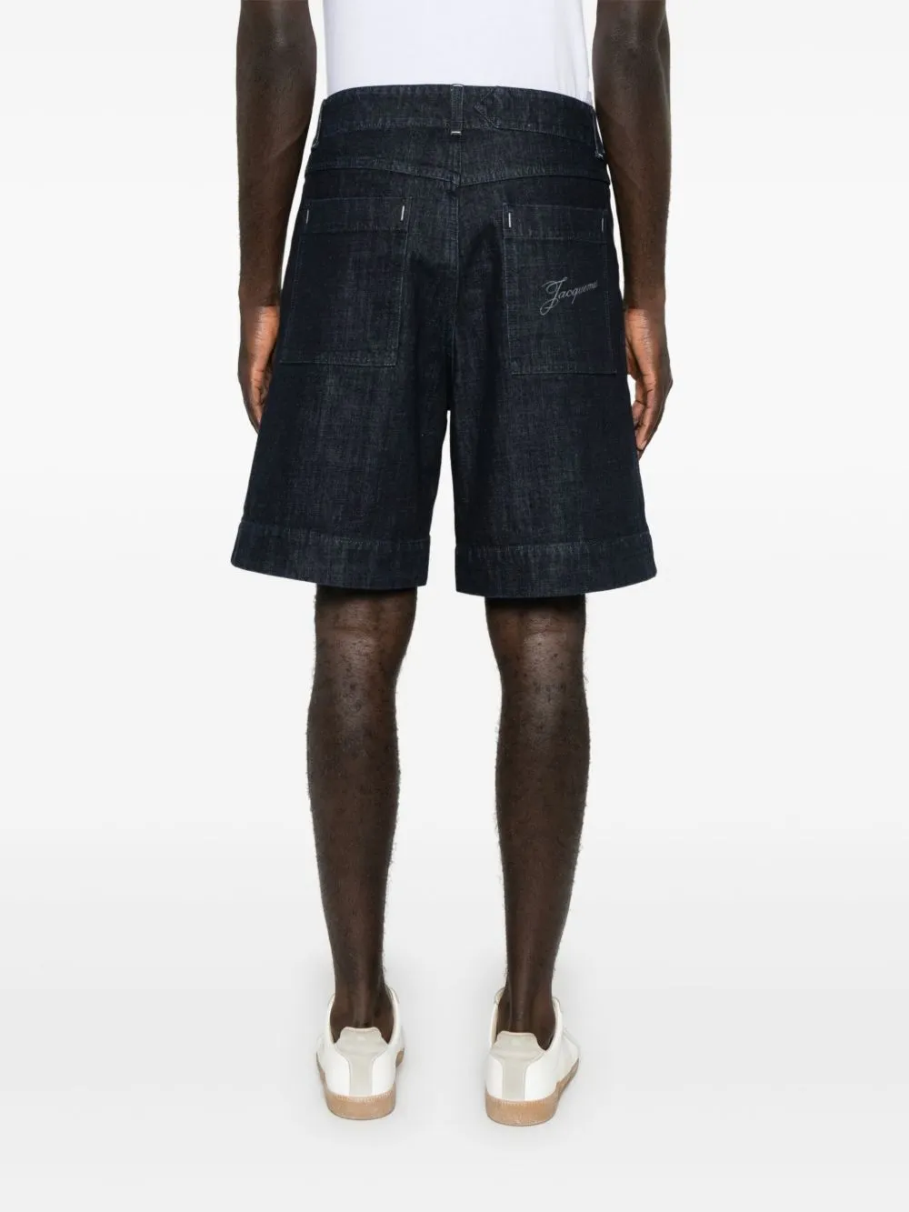 Belt-Loop Denim Shorts