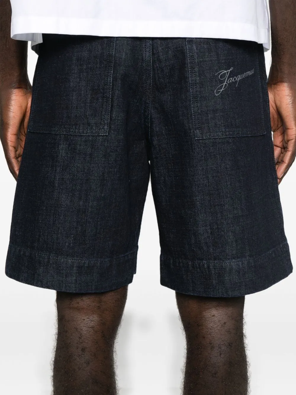 Belt-Loop Denim Shorts