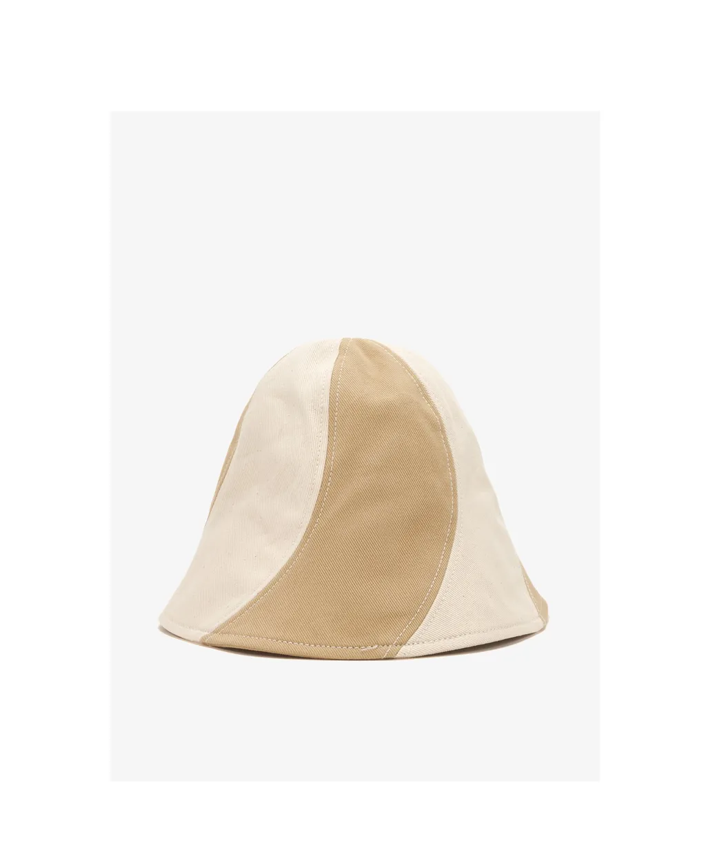 Logo Embroidered Striped Bucket Hat