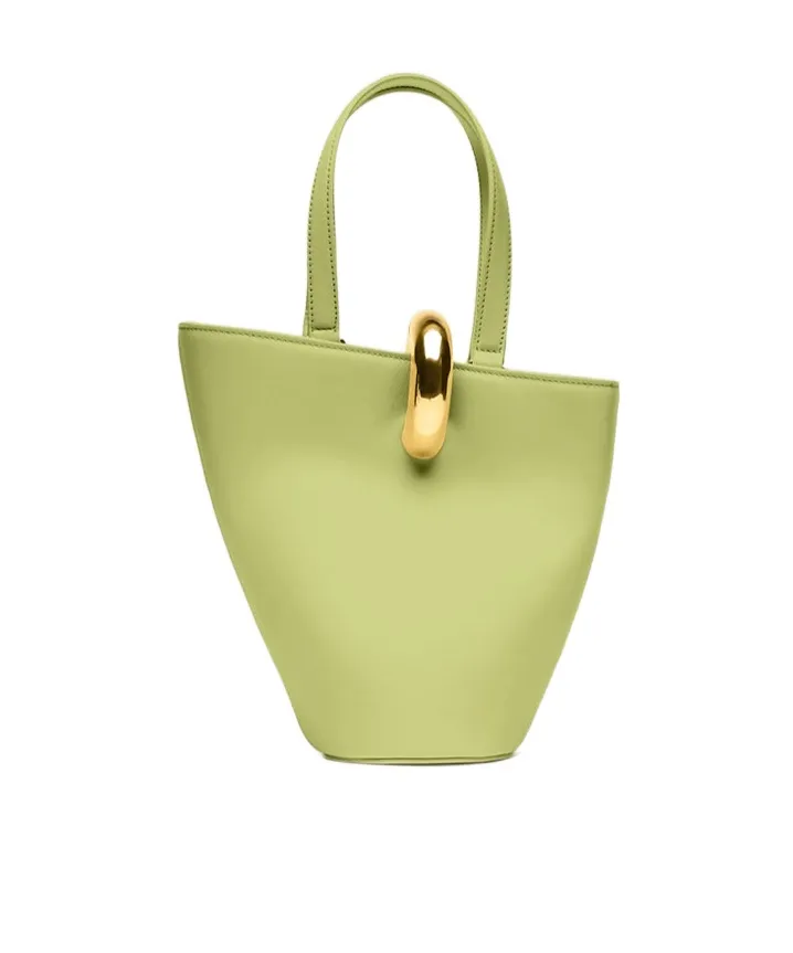 Le Petit Bombola Logo Plaque Bucket Bag