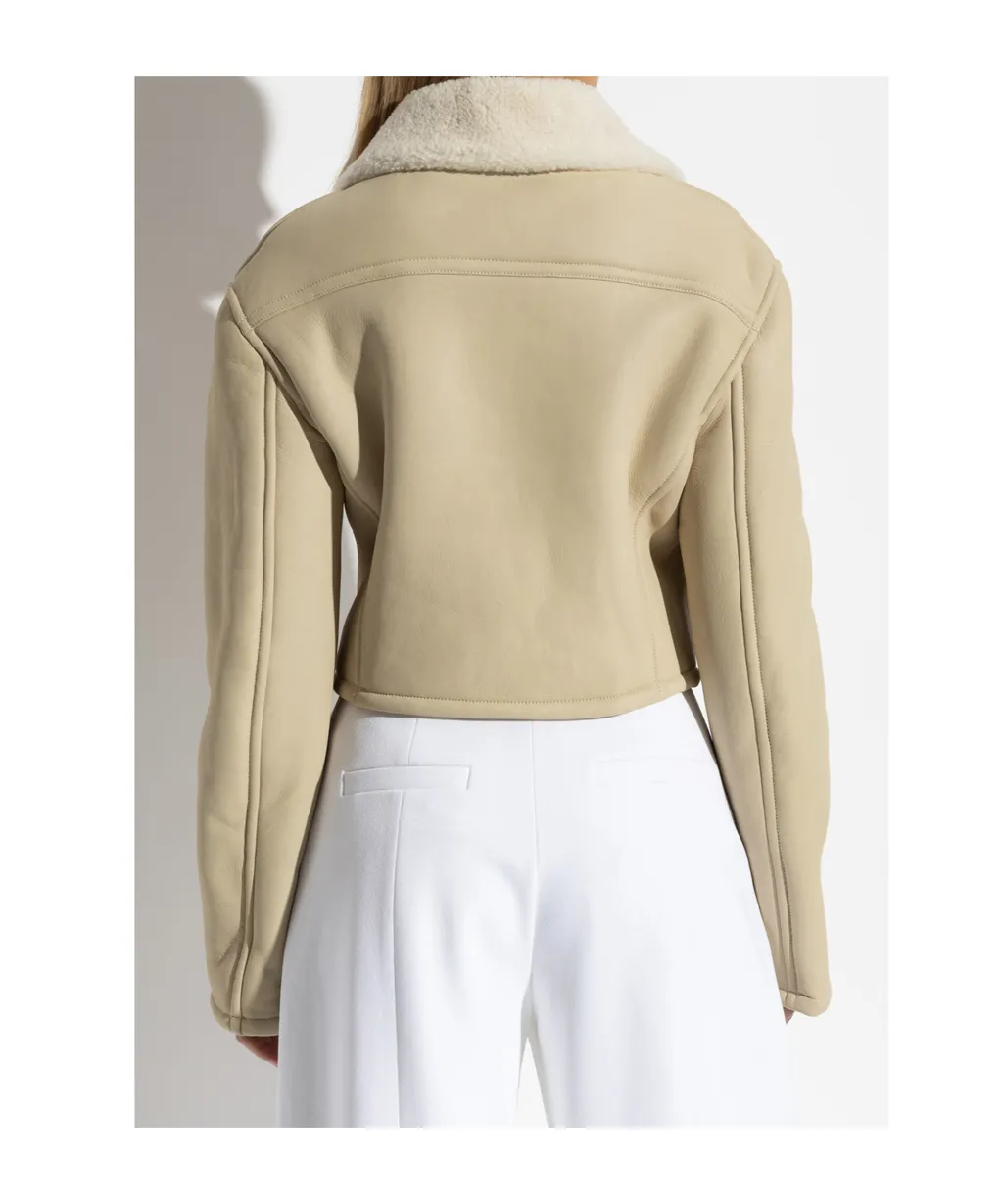 Double Breasted Shearling Coat