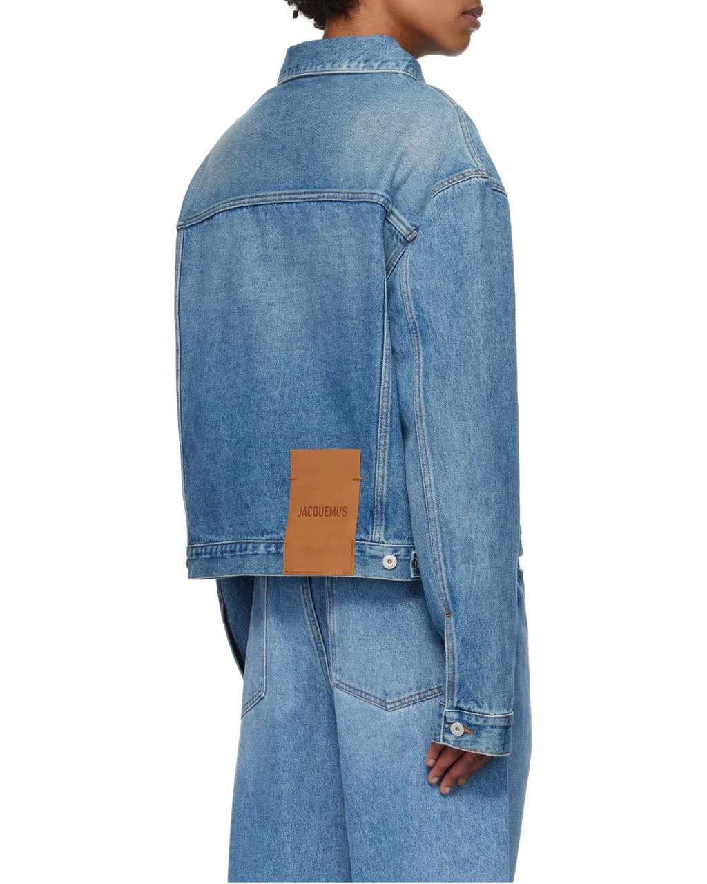 Collared Button-Up Denim Jacket