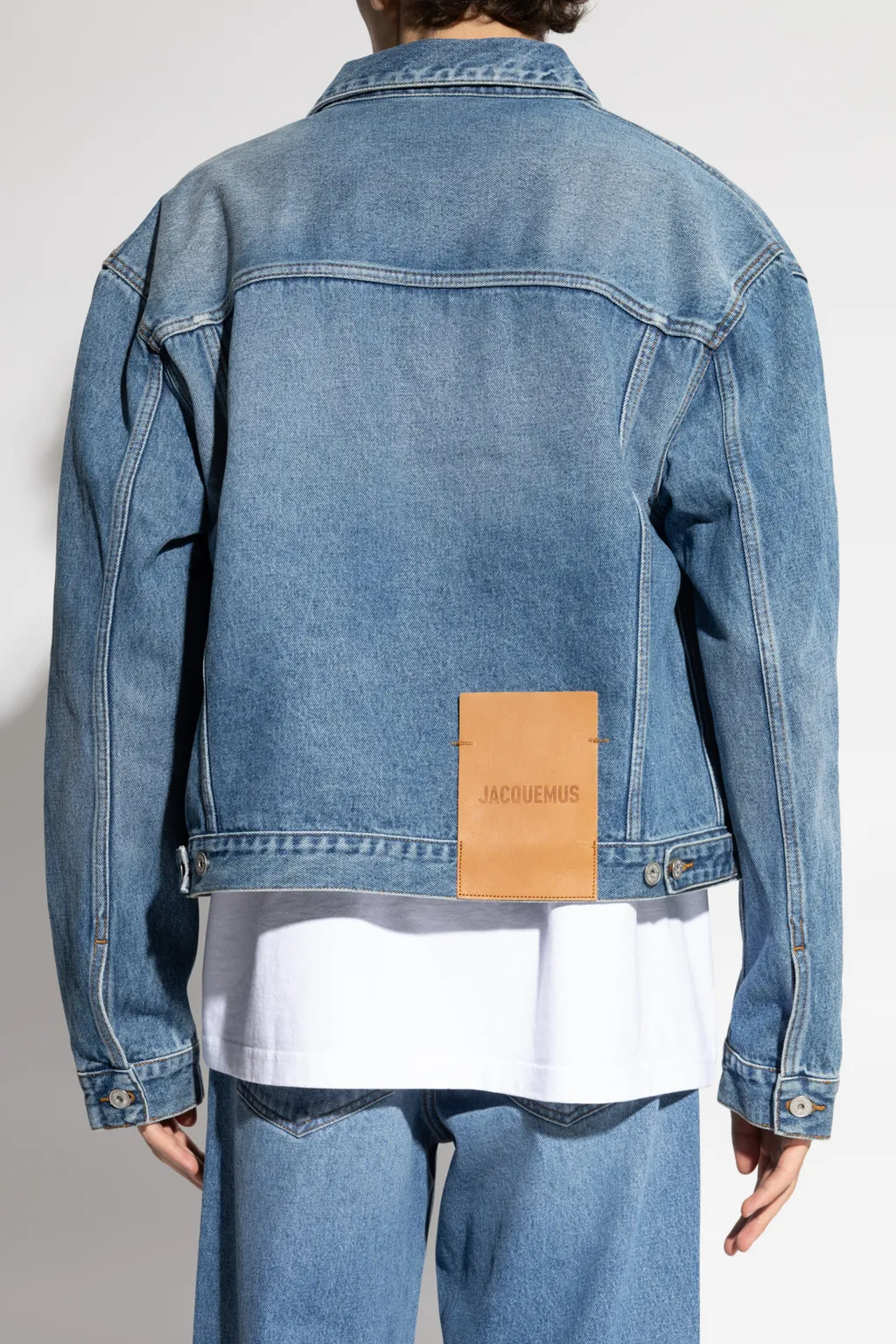 Collared Button-Up Denim Jacket