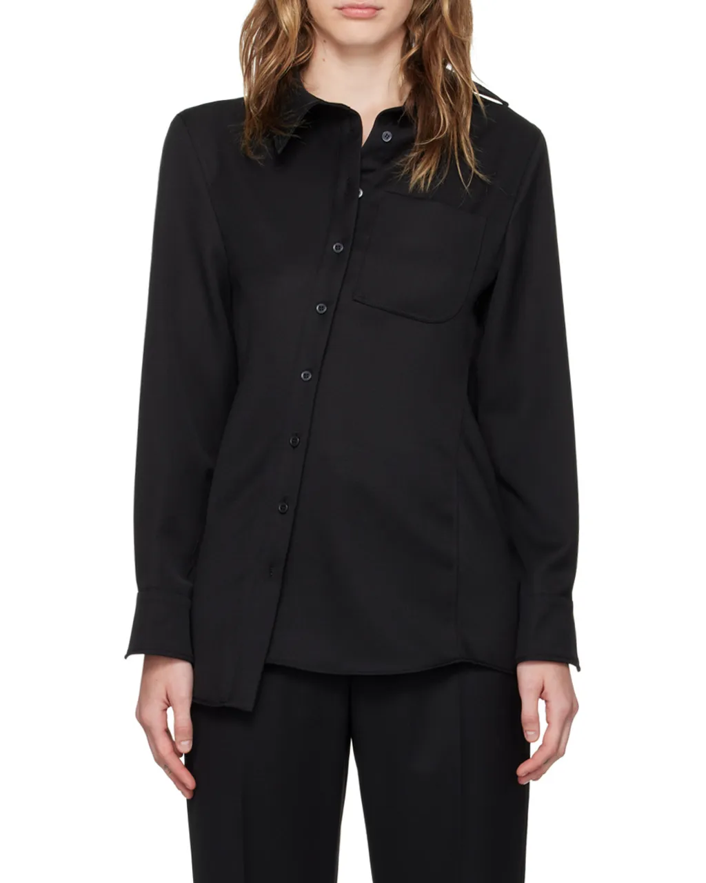 Asymmetric Button-Up Shirt