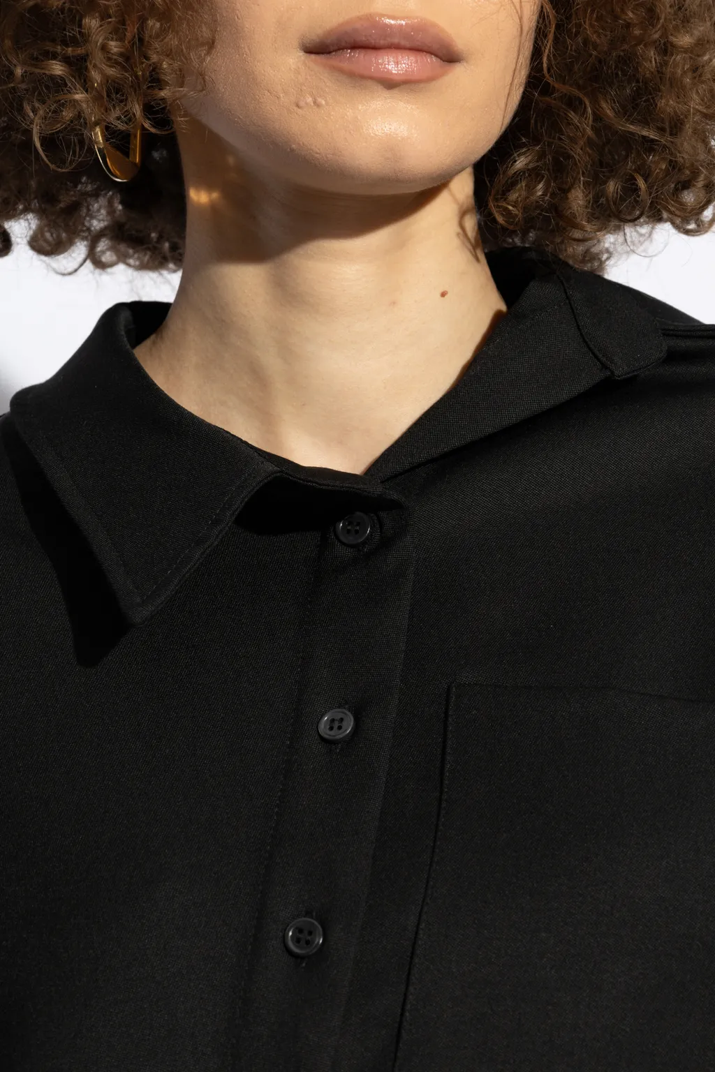 Asymmetric Button-Up Shirt