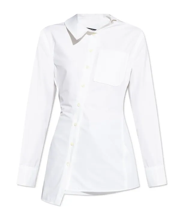 Asymmetric Hem Slim Fit Shirt