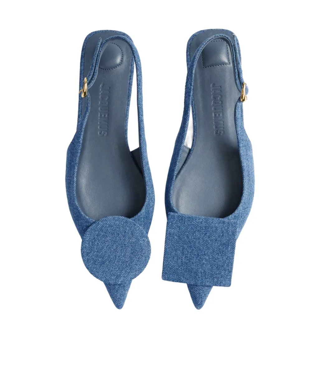 Slingback Denim Flats