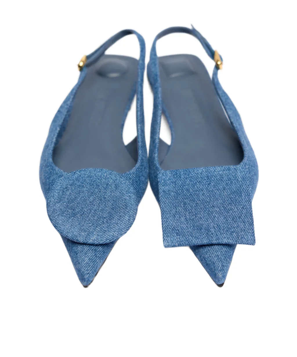 Slingback Denim Flats