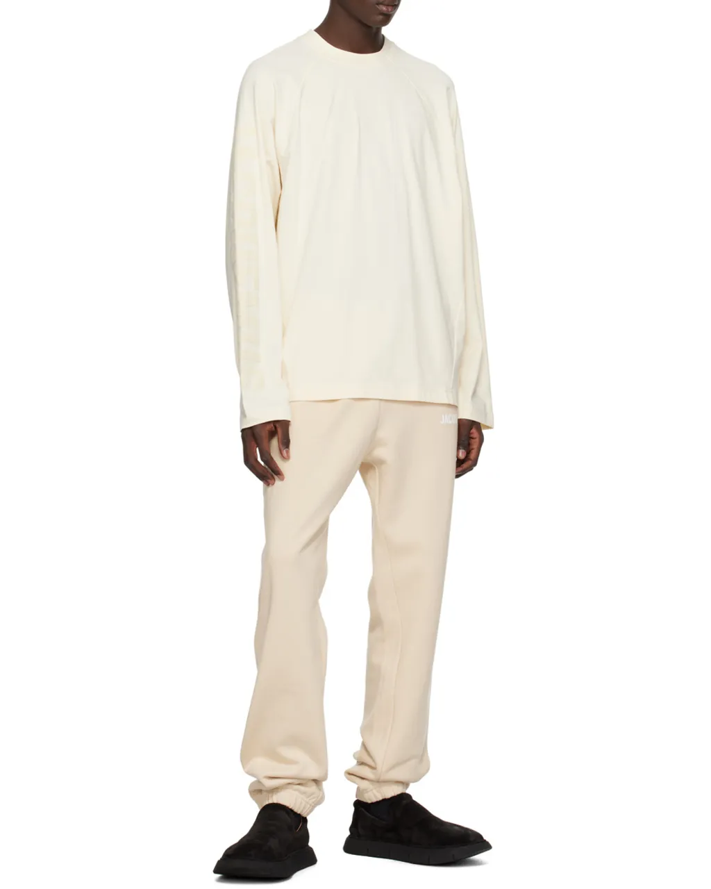Le T-Shirt Typo Long-Sleeve Cotton T-Shirt