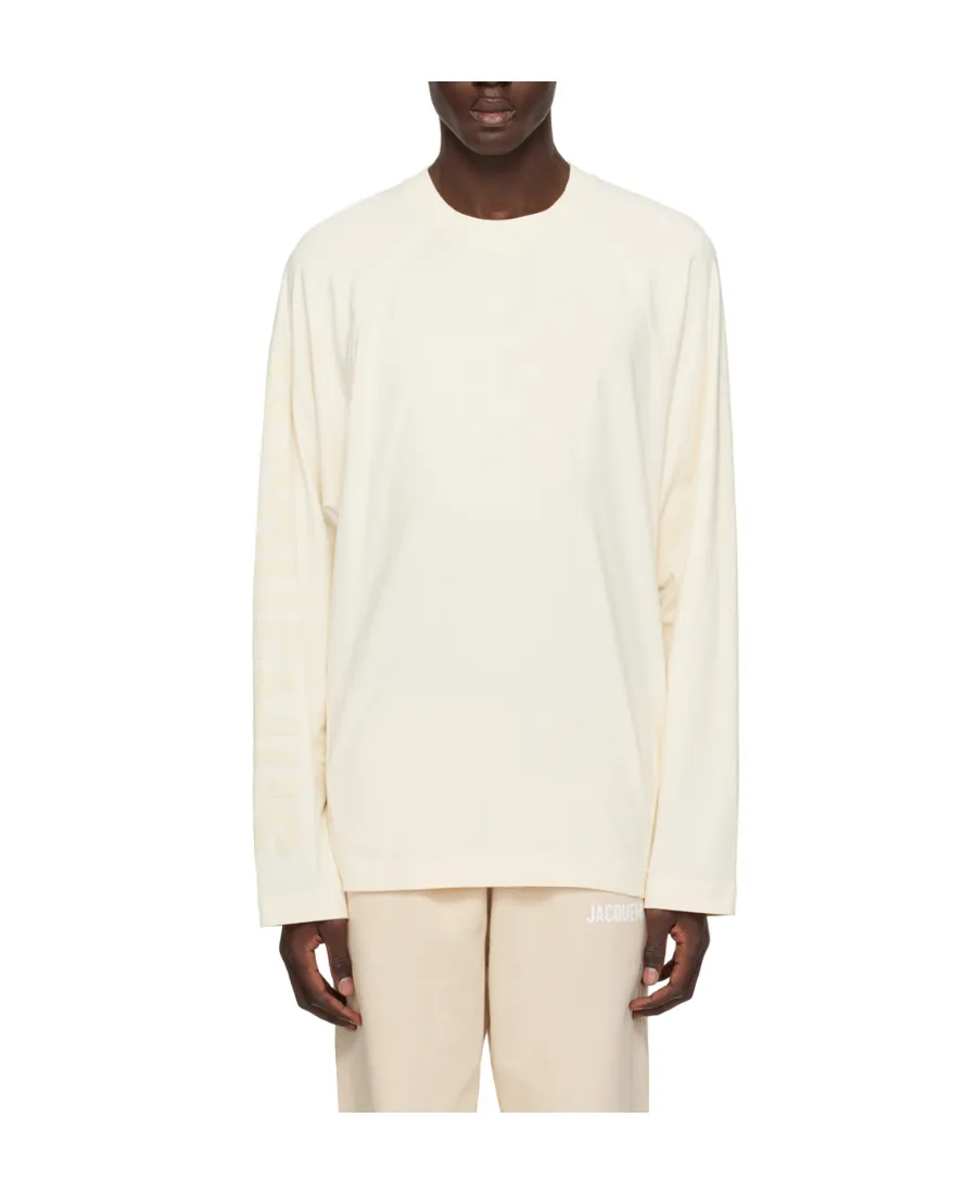 Le T-Shirt Typo Long-Sleeve Cotton T-Shirt