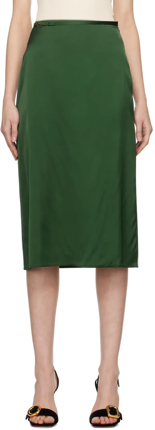 Logo Plaque Midi Skirt