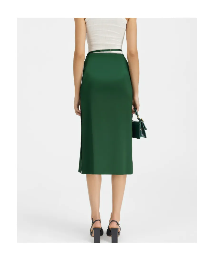 Logo Plaque Midi Skirt