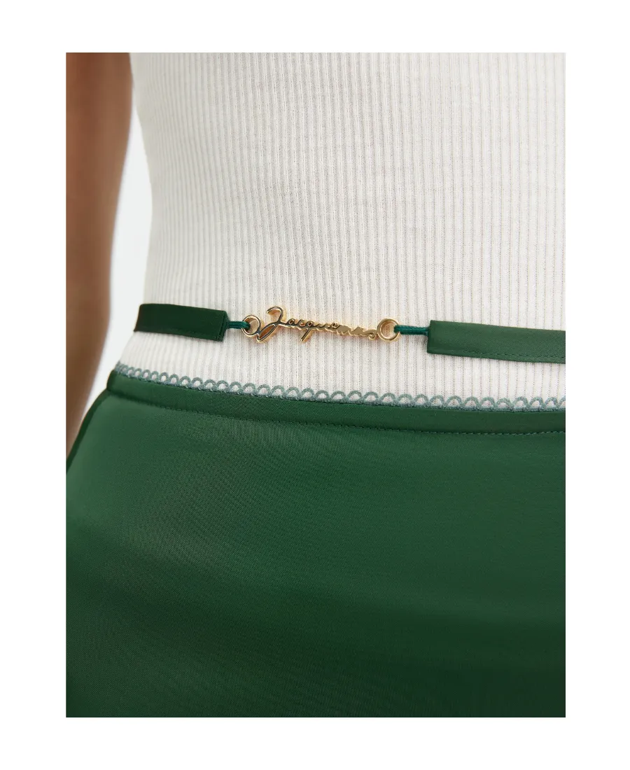 Logo Plaque Midi Skirt