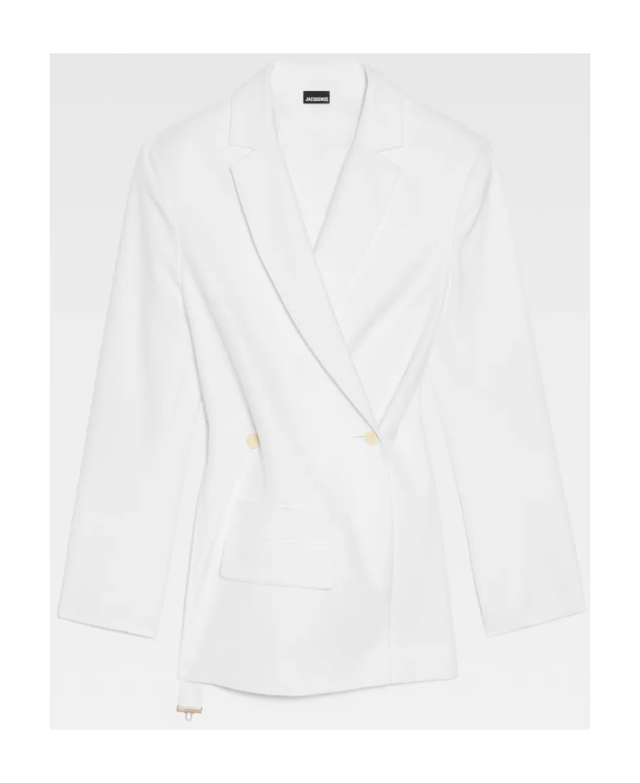 Crossover Double-Breasted Blazer