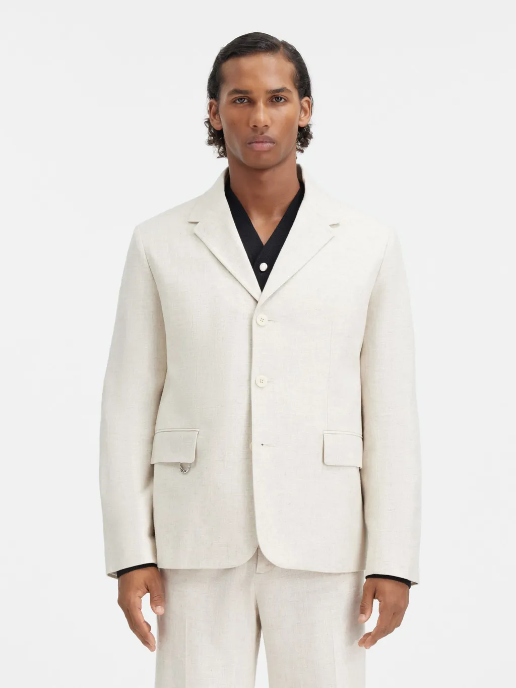 Buttoned Long-Sleeved Jacket
