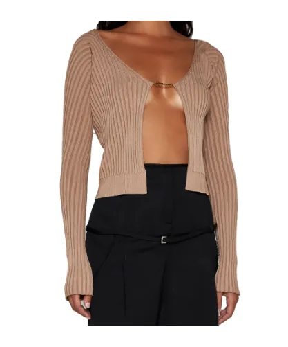 Logo Plaque Long-Sleeved Cardigan