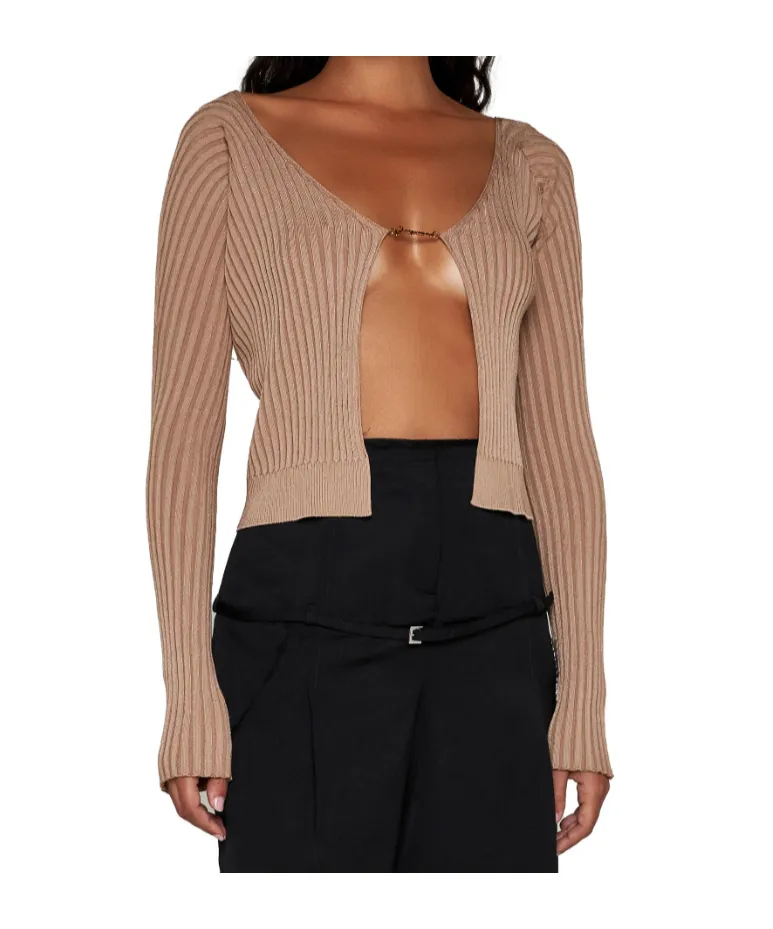 Logo Plaque Long-Sleeved Cardigan