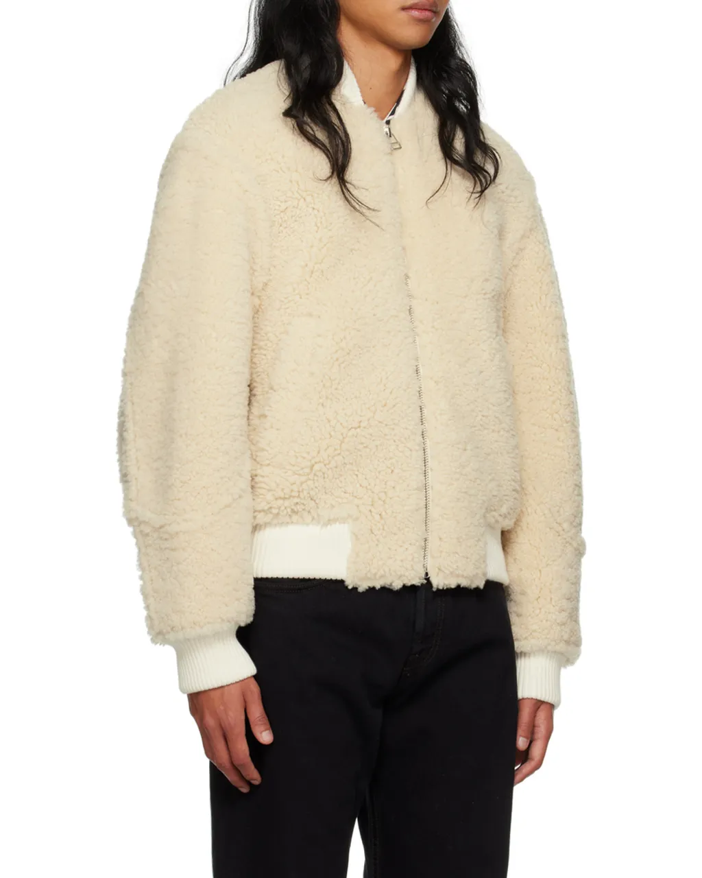 Le Blouson Pilou Shearling Bomber Jacket