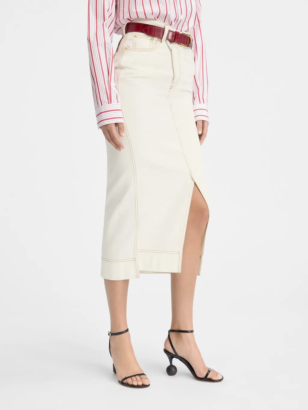 Asymmetric Jean Skirt