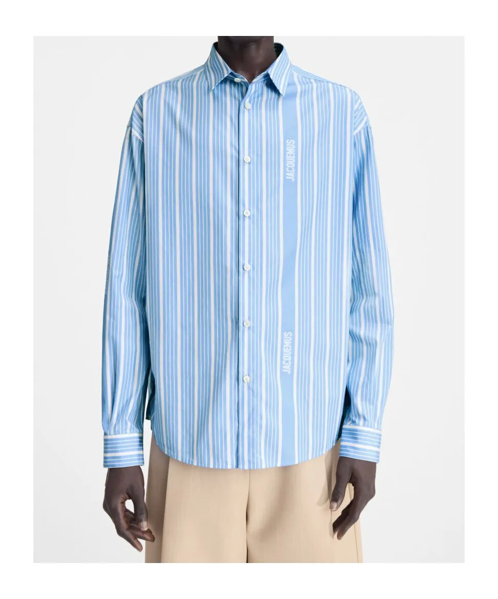Striped Collared Long-Sleeve Shirt