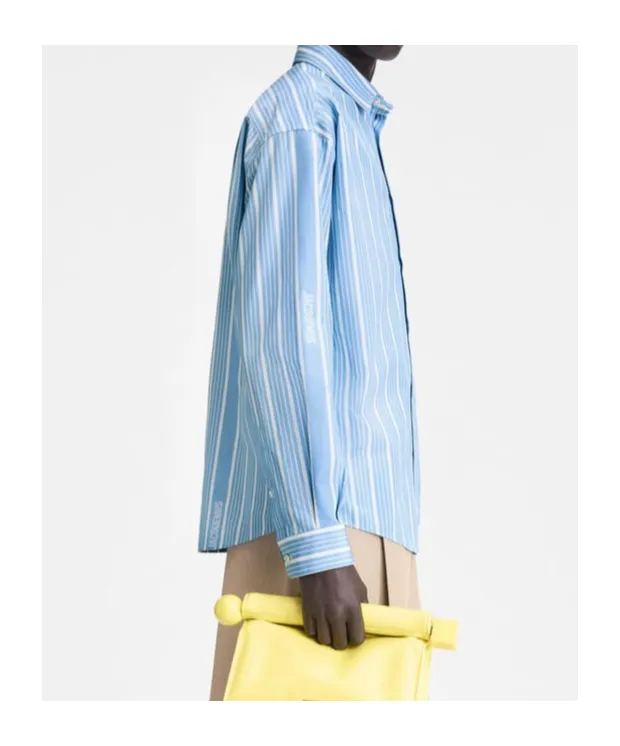 Striped Collared Long-Sleeve Shirt