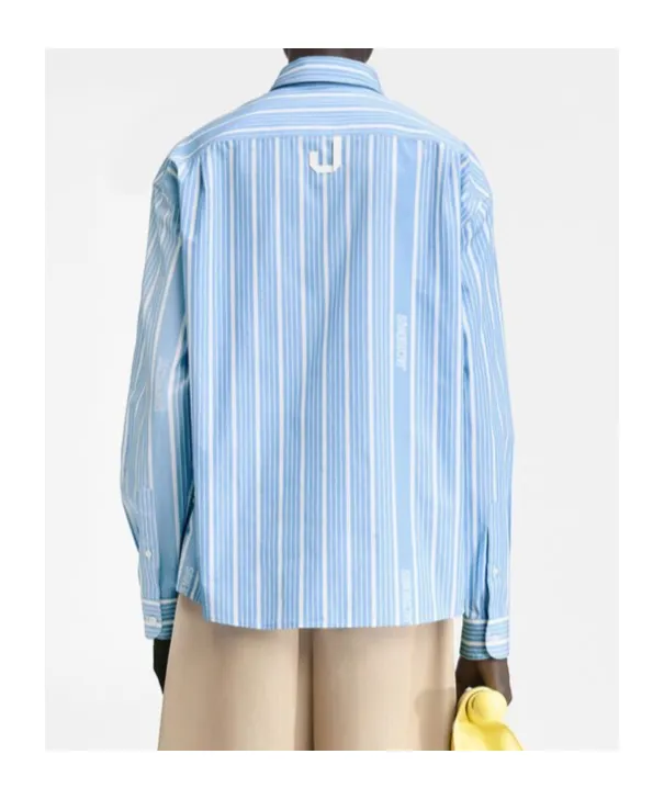 Striped Collared Long-Sleeve Shirt