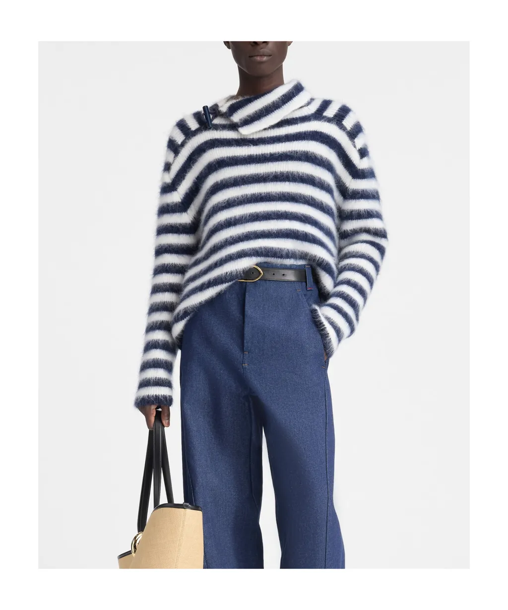 Turtleneck Striped Sweater