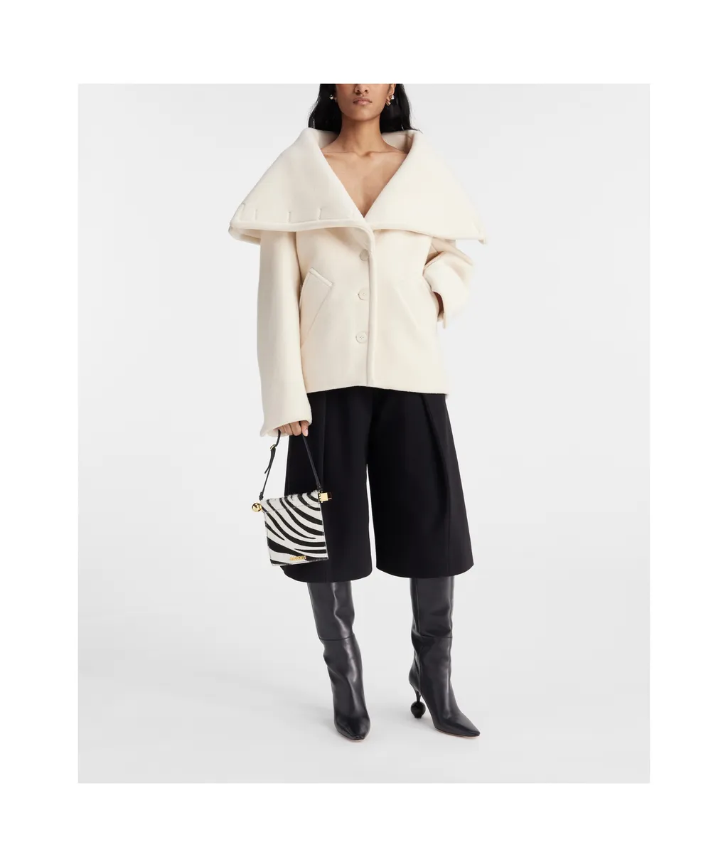 Le Caban Caruso Draped Collar Jacket