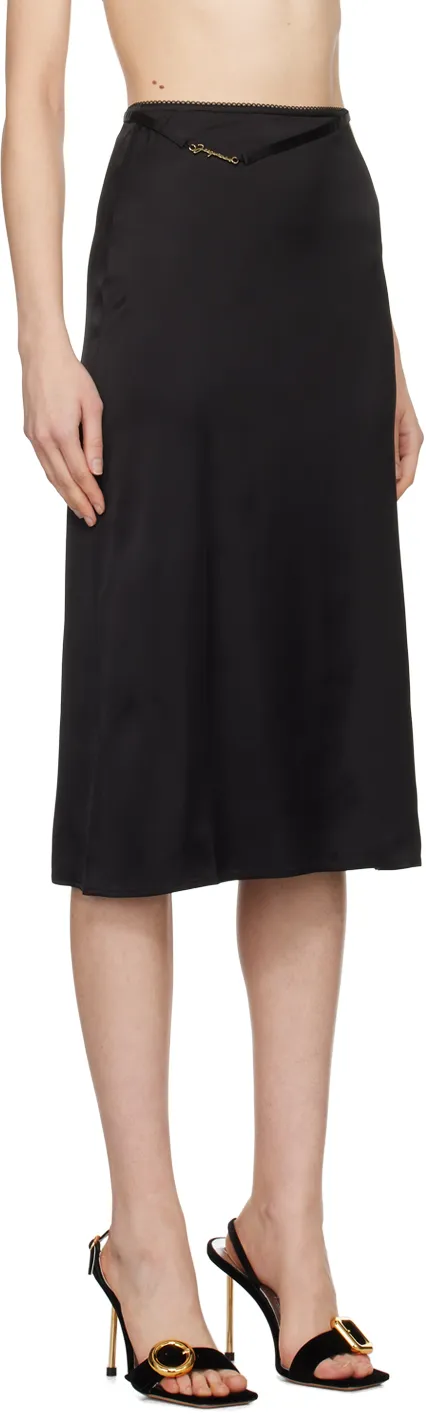 Logo Plaque Midi Skirt