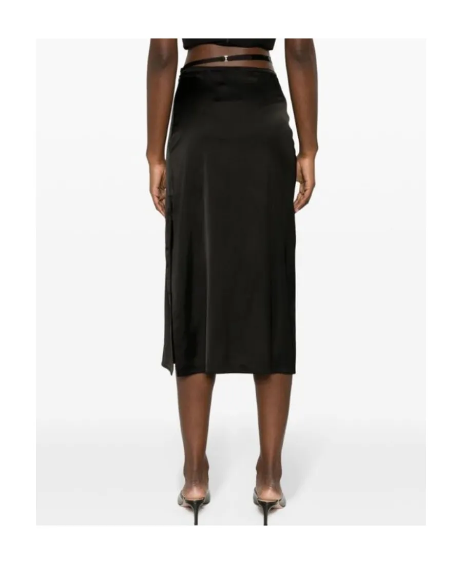Logo Plaque Midi Skirt