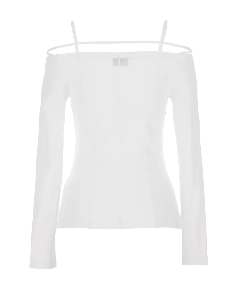 Shoulder Strap Long-Sleeved T-Shirt