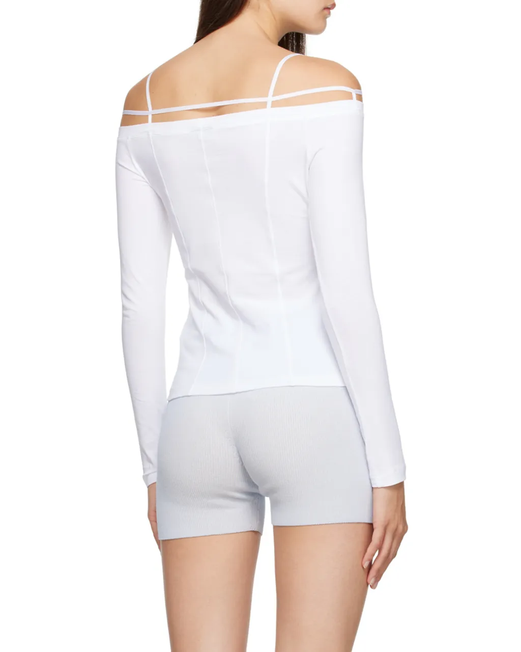 Shoulder Strap Long-Sleeved T-Shirt