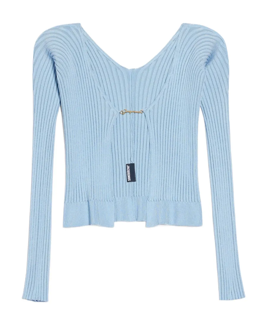 Logo Plaque Knitted Cardigan