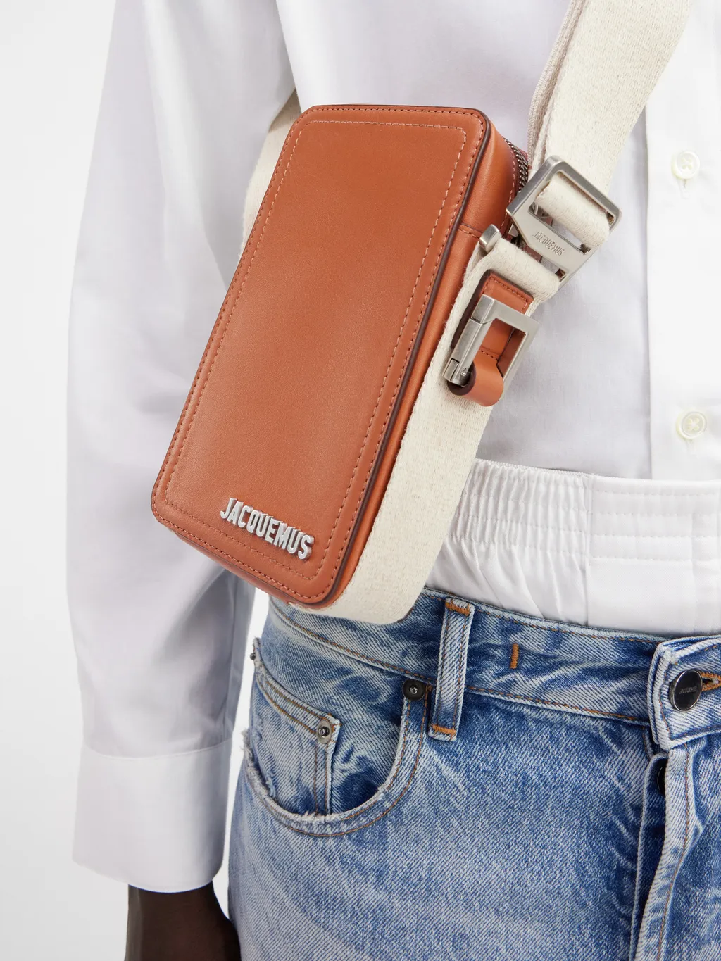 Le Cuerda Vertical Grosgrain Crossbody Bag