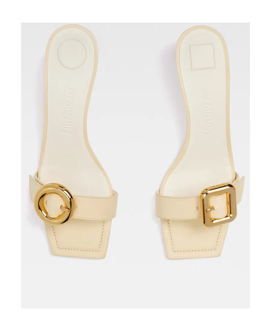 Square-Headed High-Heeled Sandals