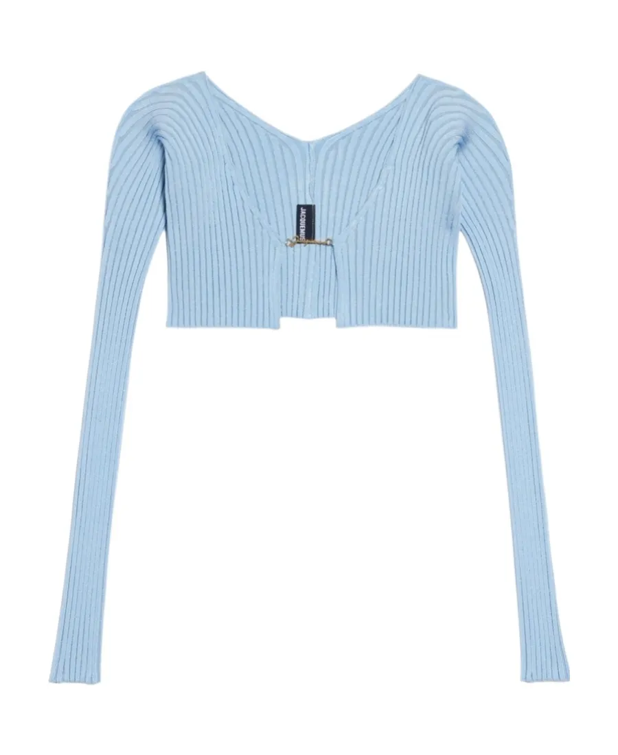 Ribbed Knit Cropped Cardigan