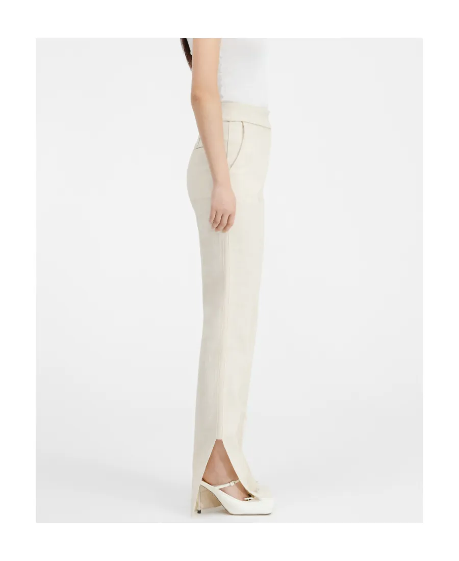 Side Split Straight-Leg Pants