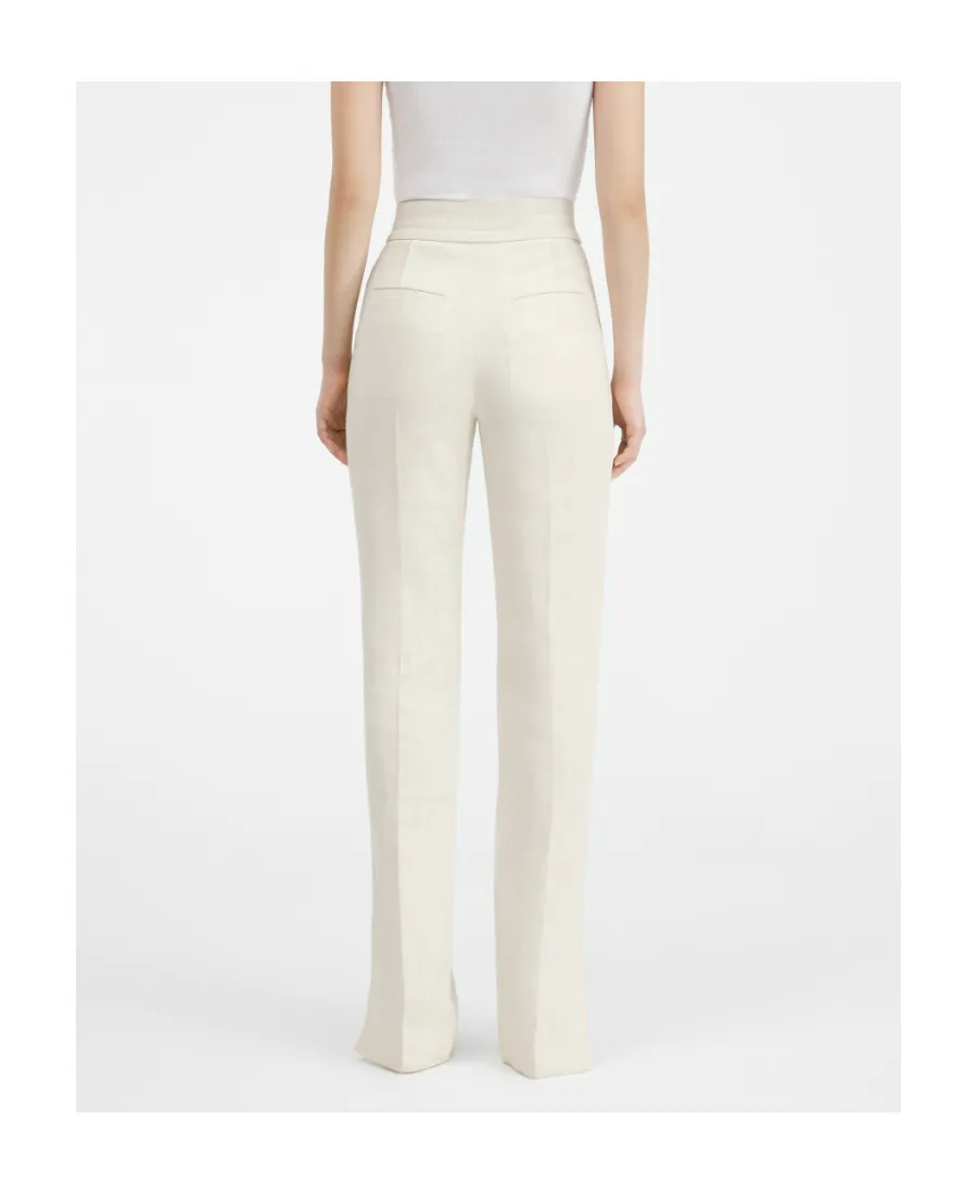 Side Split Straight-Leg Pants