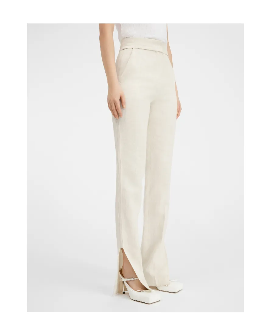Side Split Straight-Leg Pants