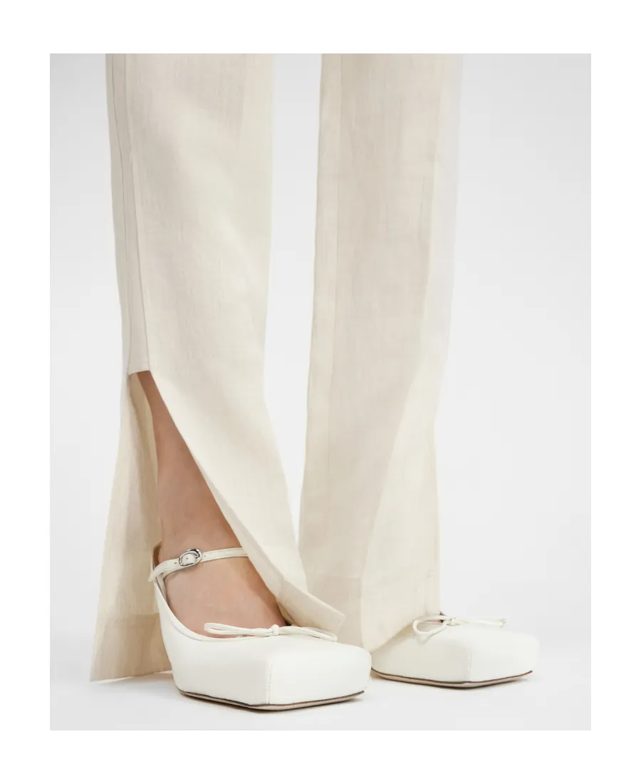 Side Split Straight-Leg Pants