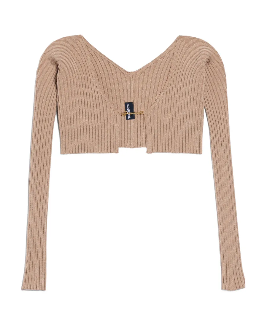 Ribbed Knit Cropped Cardigan