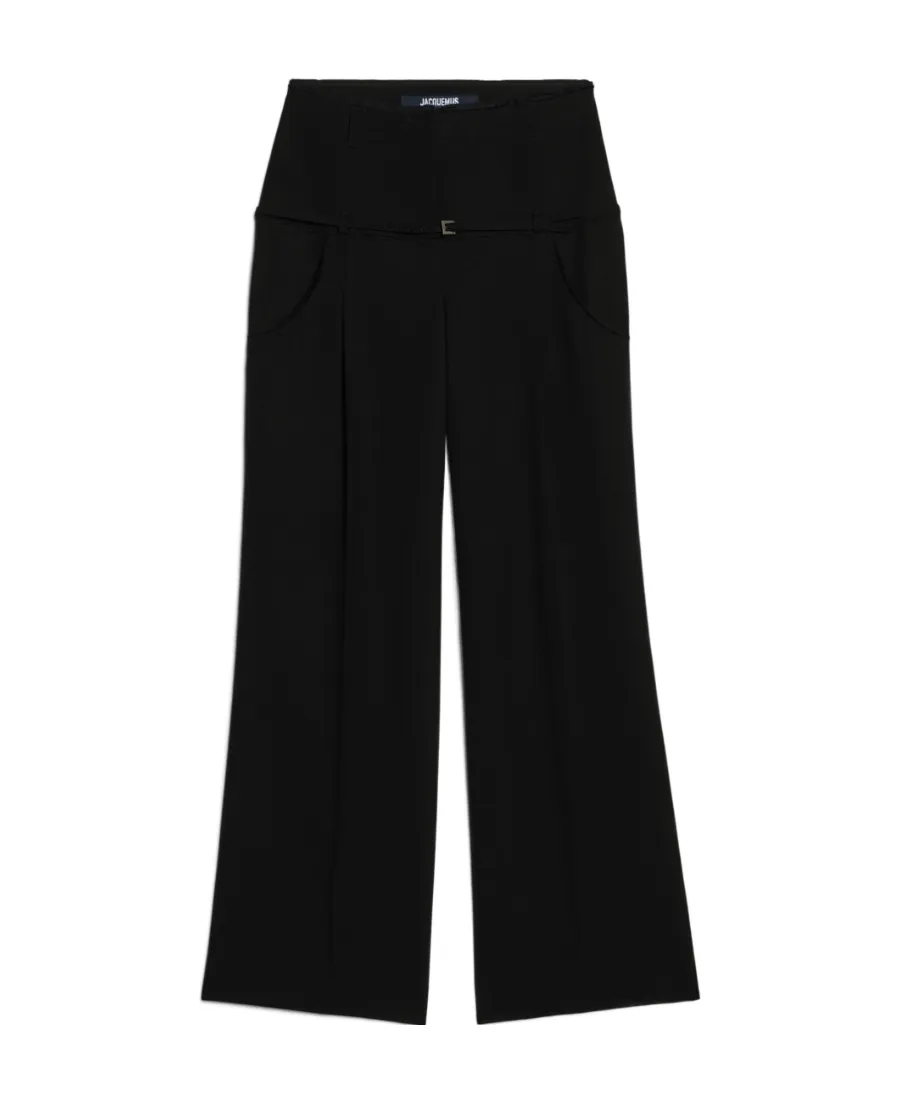 Belted Wide-Leg Pants