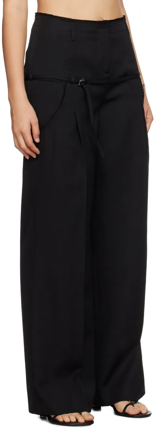 Belted Wide-Leg Pants