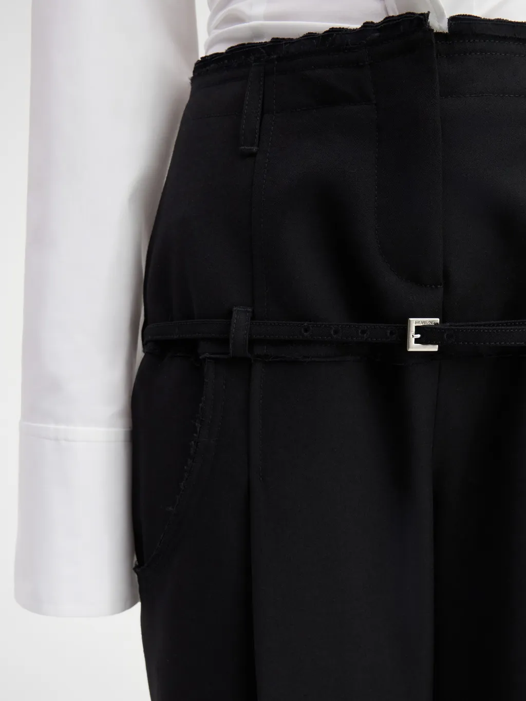 Belted Wide-Leg Pants