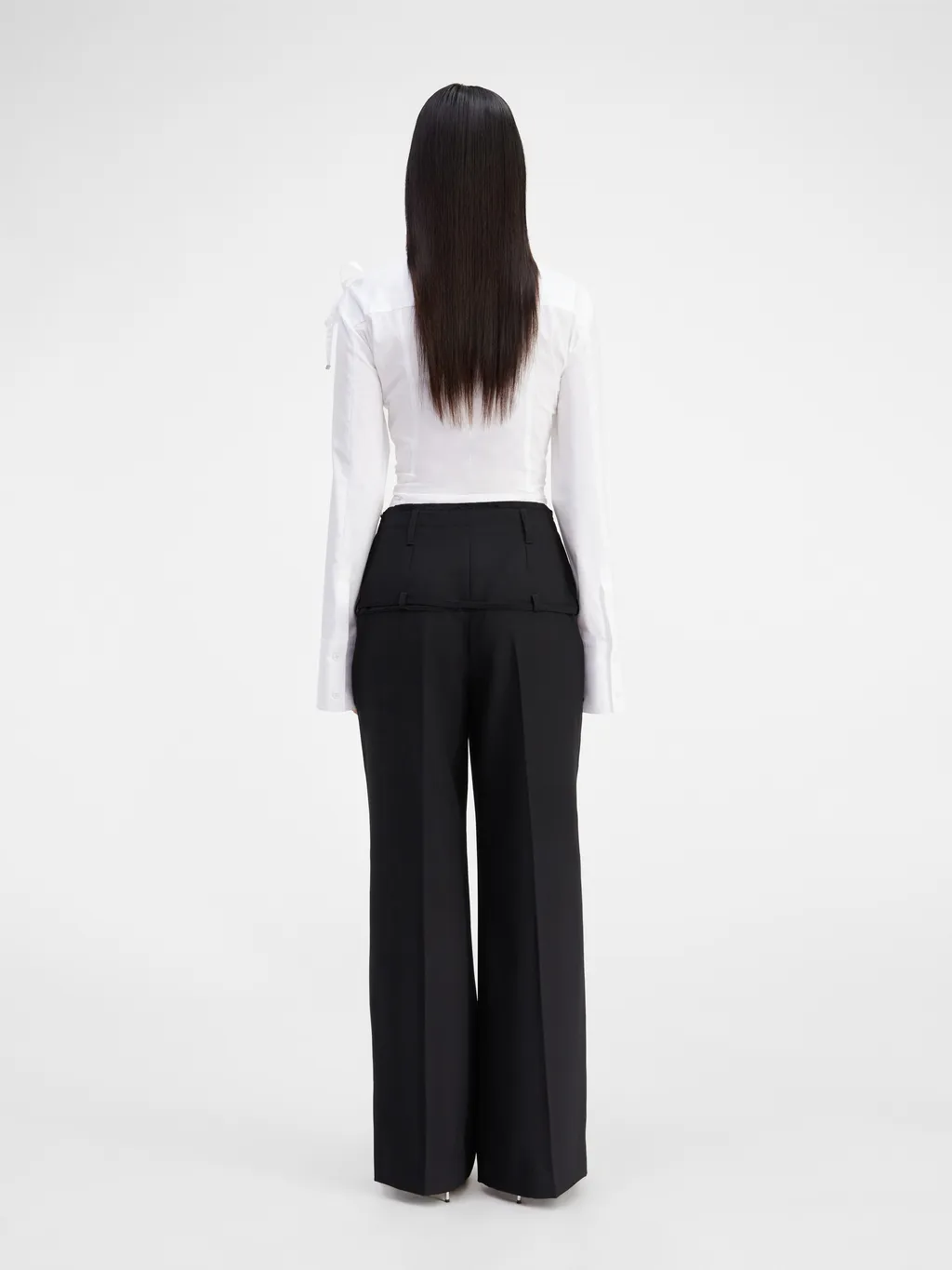 Belted Wide-Leg Pants