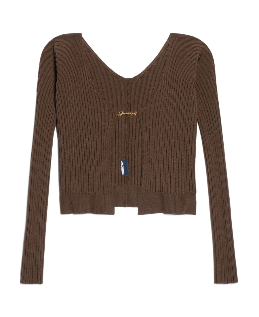 Logo Plaque Long-Sleeved Cardigan